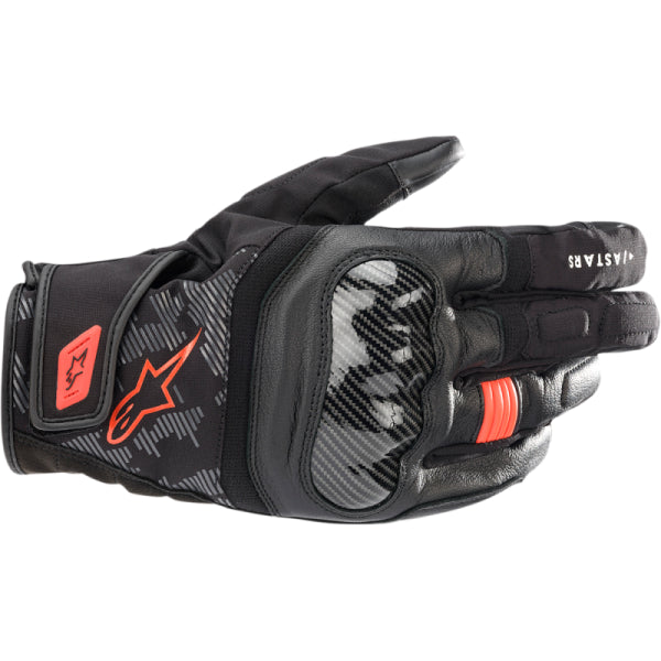 Gants de Moto SMX Z Drystar® Alpinestars noir et rouge, dessus