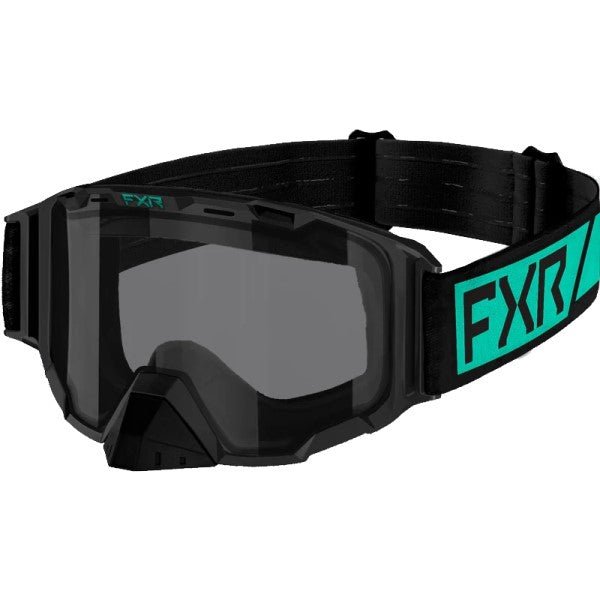 Lunette de Motoneige Maverick Lentille Fumée FXR noir et vert