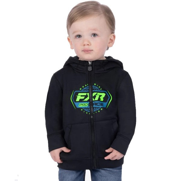 Coton Ouaté Race Division Tech FXR Enfant noir et vert, de face