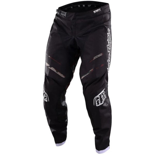 Pantalon de Motocross GP Pro Blends Troy Lee Designs noir et vert, de face