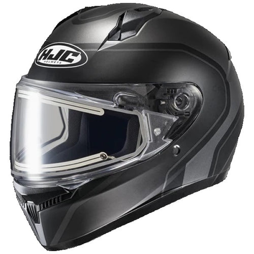 Casque Intégral de Motoneige C10 ELIE Noir/Gris, visière double electrique