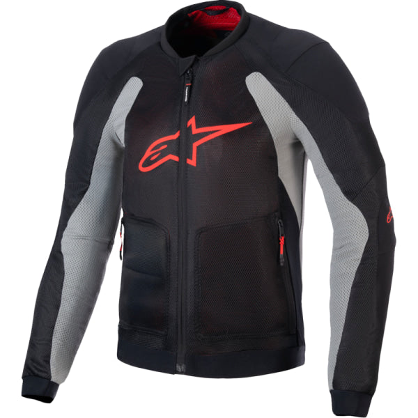 Manteau de Moto Troop-Air Alpinestars noir gris et rouge