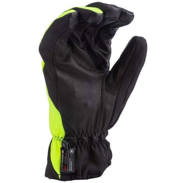 Gants de Motoneige Klimate Klim noir et haute visibilité, paume