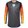 Chandail de Motocross Flexair Grid Fox noir et orange, de face