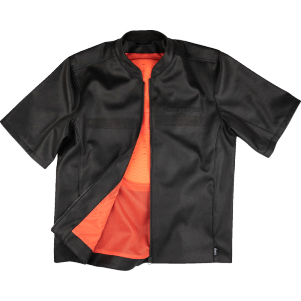 Veste de Moto Short Track Icon noir, ouvert