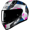 Casque Intégral de Moto C10 Aspa HJC noir rose et bleu