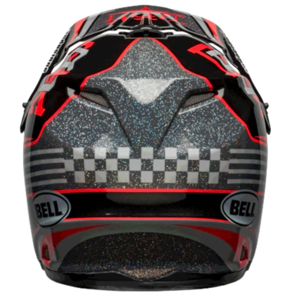 Casque Moto-9 Junior Mips rouge derrière