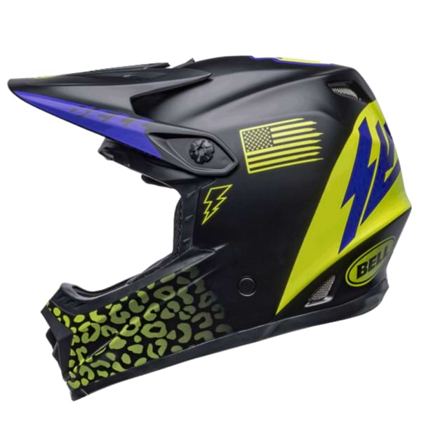 Casque Moto-9 Junior Mips bleu/vert