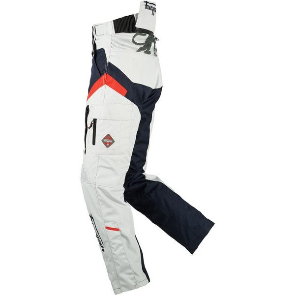 Pantalon de Moto Apalaches Femme Bleu/Blanc/Rouge de droite