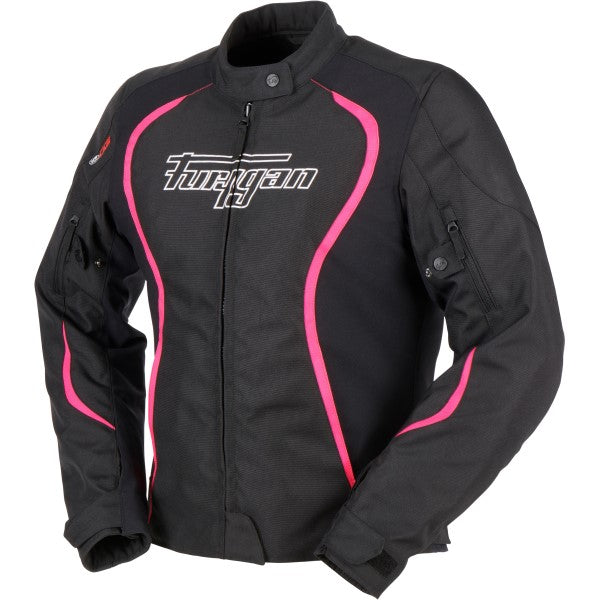 Manteau de Moto Odessa Femme Noir/Rose de droite
