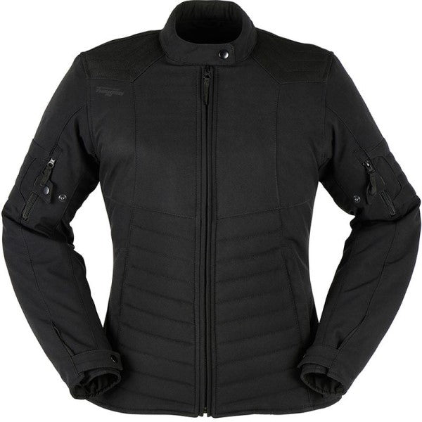Manteau de Moto Ice Track Femme Noir de face