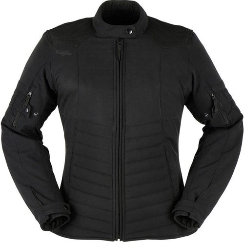 Manteau de Moto Ice Track Femme Noir de face
