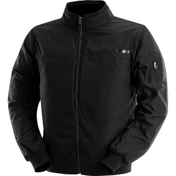 Manteau de Moto Kenya 3 Noir incliné de face