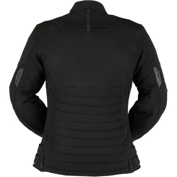 Manteau de Moto Ice Track Femme Noir de dos