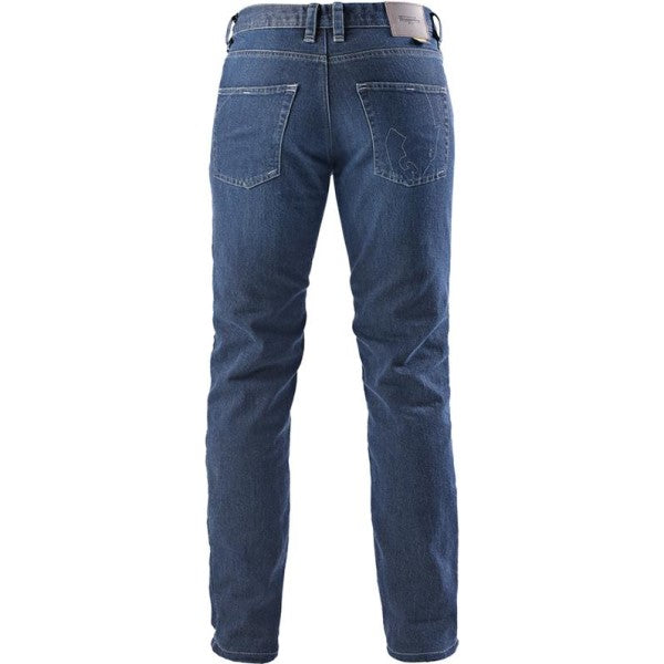 Jean de Moto K12 X Kevlar Coupe Droite Bleu de dos