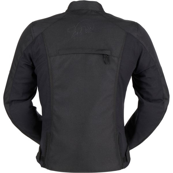 Manteau de Moto Odessa Femme Noir de dos