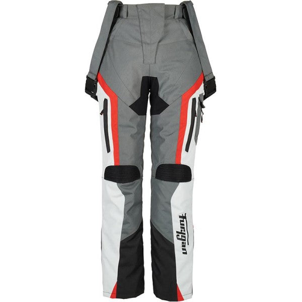 Pantalon de Moto Apalaches Femme Noir/Gris/Rouge de face