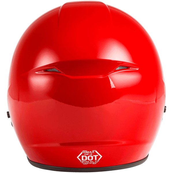 Casque Ouvert de Moto OF2 Rouge de dos