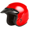 Casque Ouvert de Moto OF2 Rouge incliné de droite
