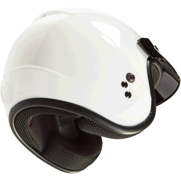 Casque Ouvert de Moto OF2 Blanc incliné de dessous