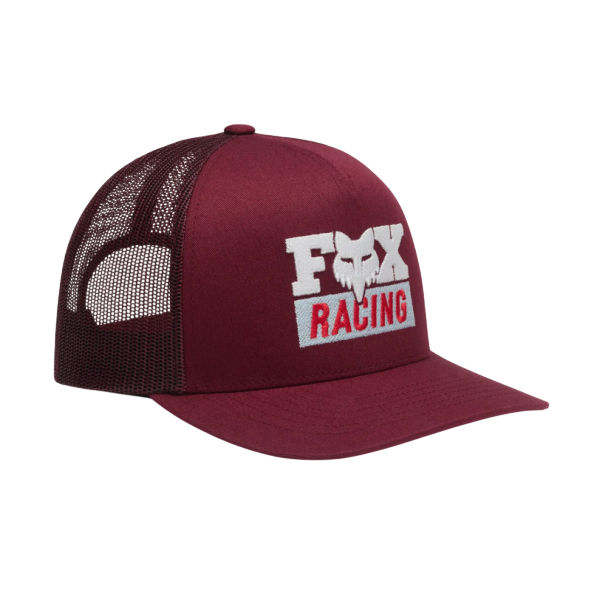Casquette Fox Racing Trucker/Fox, brun foncé, de face