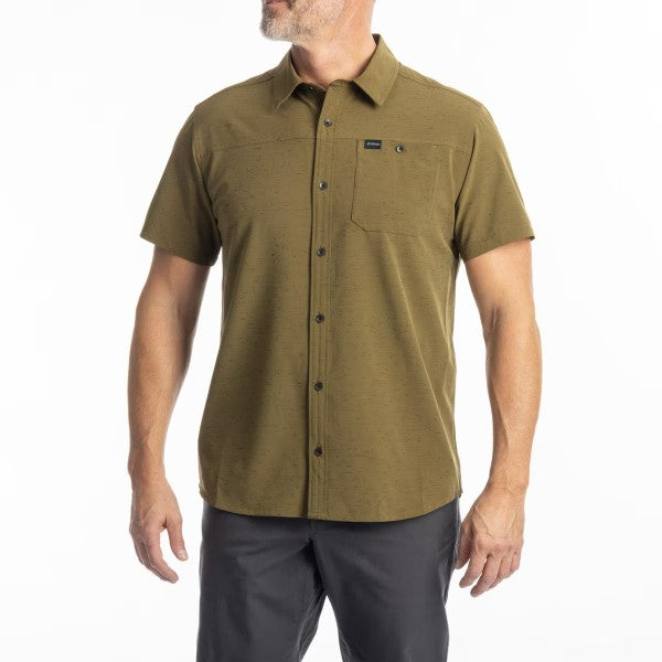 Chemise Colter Bay Stretch Klim olive, de face