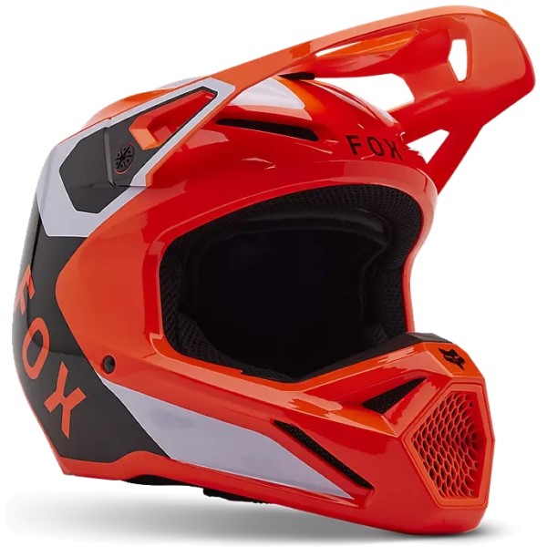 Casque de Motocross V1 Lean Fox orange