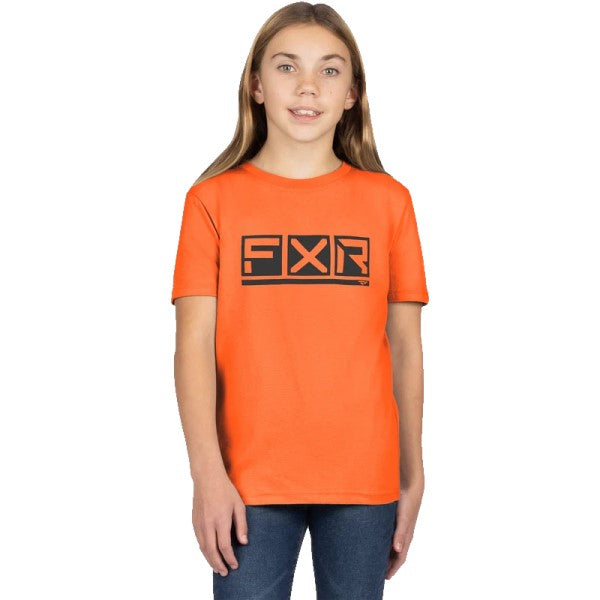 T-Shirt Podium Premium Junior FXR orange, de face