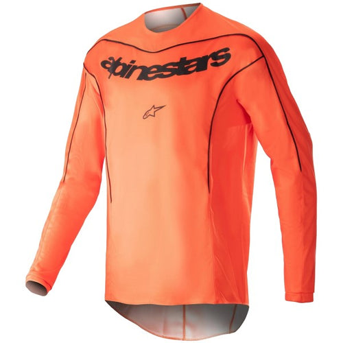 Chandail de Motocross Fluid Lurv Alpinestars orange, de face