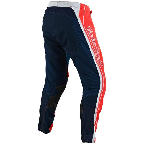 Pantalon de Motocross SE Pro Boldor Troy Lee Designs orange et bleu, de dos