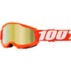 Lunettes de Motocross Strata 2 à Lentille Miroir Junior 100% Orange et Jaune