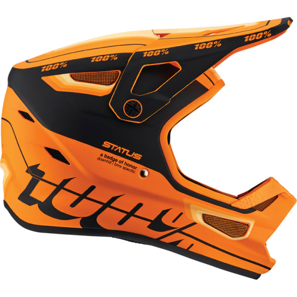 Casque Intégral de Vélo Status 100% orange et noir