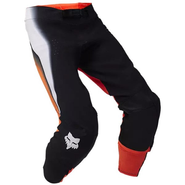 Pantalon de Motocross Flexair Infinite Fox orange et noir, de face