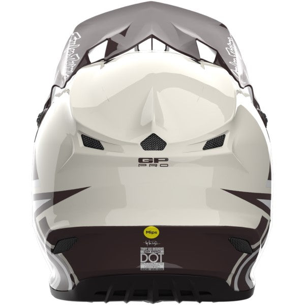 Casque de Motocross GP Pro Mono MIPS Blanc/Gris de dos