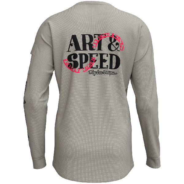 Maillot de Vélo Ruckus Ride LS Art and Speed Pumice gris de dos