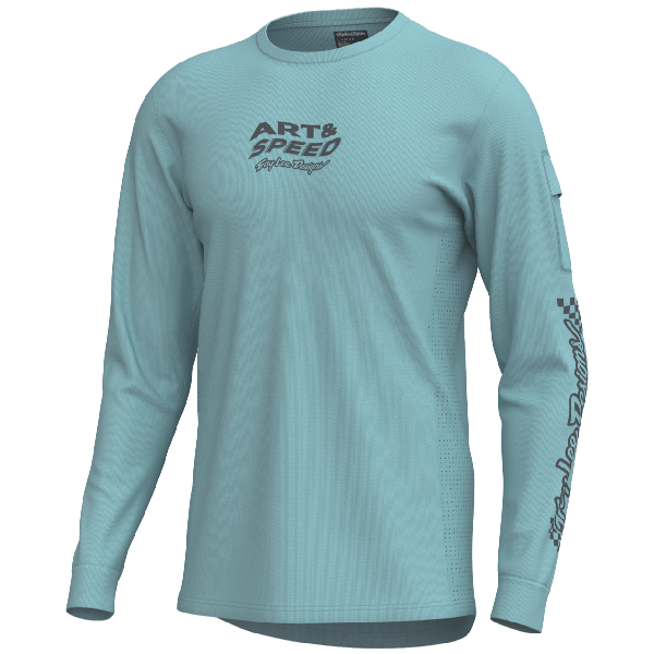 Maillot de Vélo Ruckus Ride LS Waves bleu