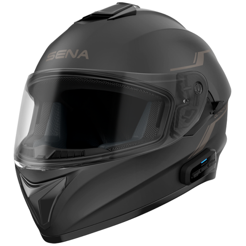 Casque Outforce noir mat de gauche