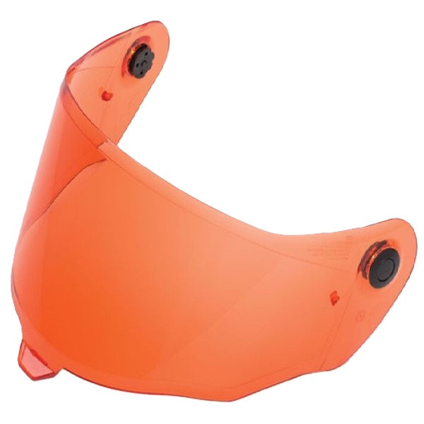Visière de Moto Panovision Orange/Noir incliné de droite