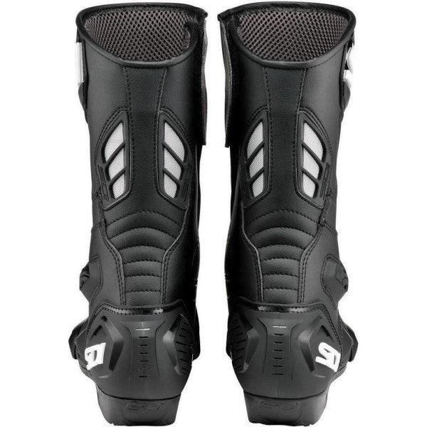 Bottes de Moto Performer Noir en paire de dos