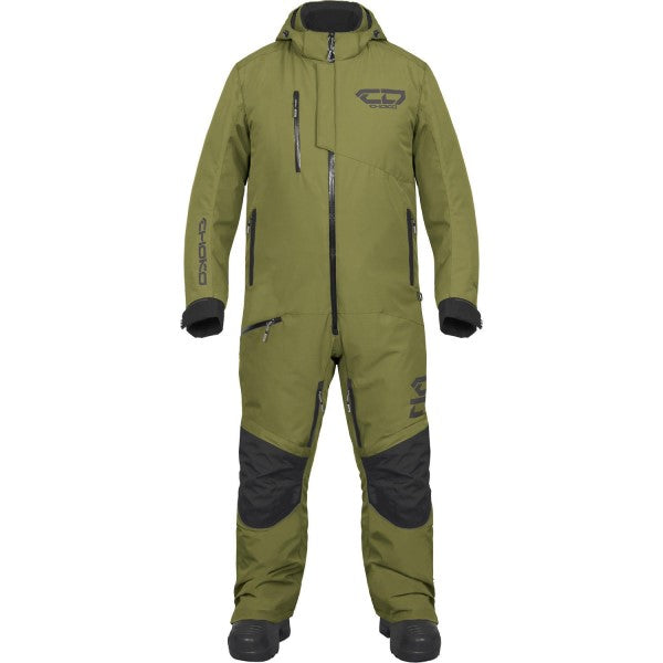 Ensemble de Motoneige Pilot Olive de face