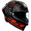 Casque Intégral de Moto Pista GP RR Performance Noir/Rouge incliné de gauche