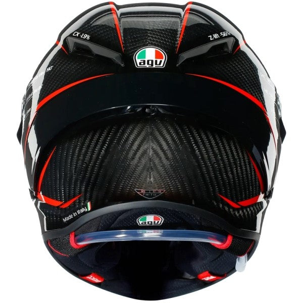 Casque Intégral de Moto Pista GP RR Performance | Noir et rouge, le côté face