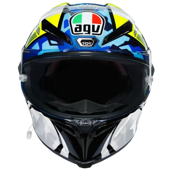 Casque Intégral de Moto Pista GP RR Replica | bleu multi-couleur, le côté face