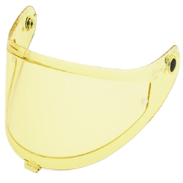 Visière de Moto ClickRelease V2 Pinlock Lithium Jaune incliné de face