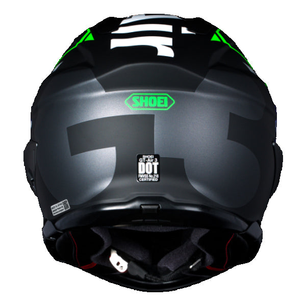 Casque Intégral de Moto GT-AIR 3 Mike Noir/Vert, arrière