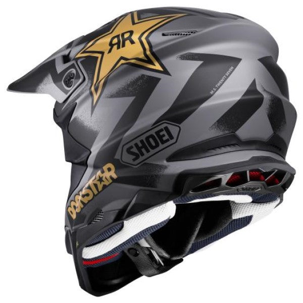 Casque de Motocross VFX-EVO Malcolm Stewart 27 Noir/Gris, de arrière
