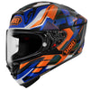 Casque Intégral de Moto X-Fifteen Valion/Shoei/gris orange, coté gauche