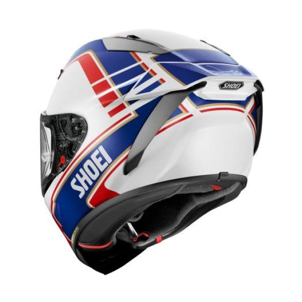 Casque Intégral de Moto X-Fifteen Gardner Gris/Bleu, arrière