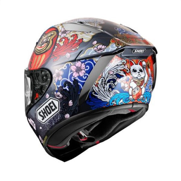 Casque Intégral de Moto X-Fifteen Marquez Motegi 5 Multicolore, arrière