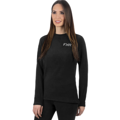 Chandail Sous-Vêtement de Motoneige Pyro Thermal Femme FXR noir, de face